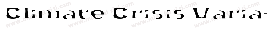 Climate Crisis Varia字体转换